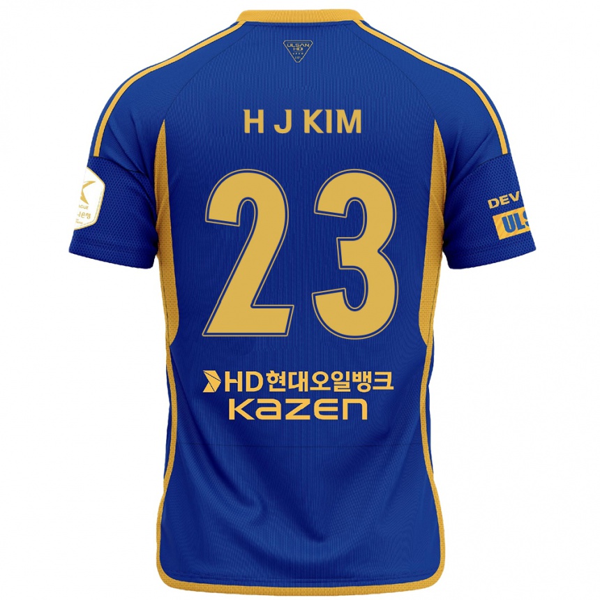 Men Football Ju-Hwan Kim #23 Blue Yellow Home Jersey 2024/25 T-Shirt Uk