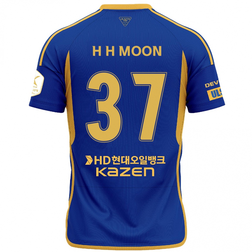 Men Football Hyeon-Ho Moon #37 Blue Yellow Home Jersey 2024/25 T-Shirt Uk