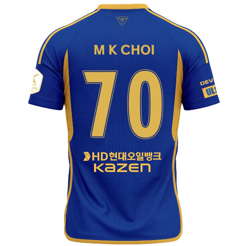 Men Football Kang-Min Choi #70 Blue Yellow Home Jersey 2024/25 T-Shirt Uk