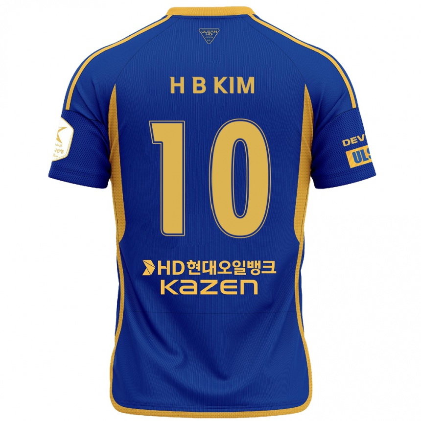 Men Football Beom-Hwan Kim #10 Blue Yellow Home Jersey 2024/25 T-Shirt Uk