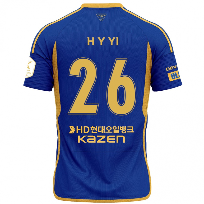 Men Football Yong-Hyeon Yi #26 Blue Yellow Home Jersey 2024/25 T-Shirt Uk