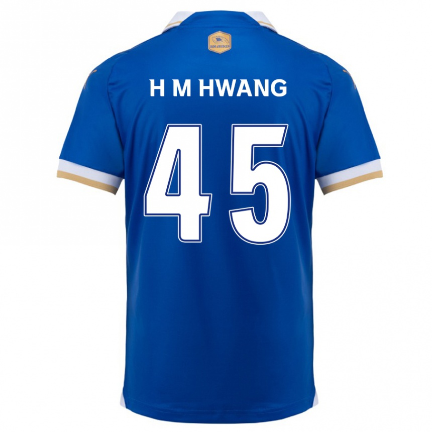 Men Football Myung-Hyun Hwang #45 Blue White Home Jersey 2024/25 T-Shirt Uk