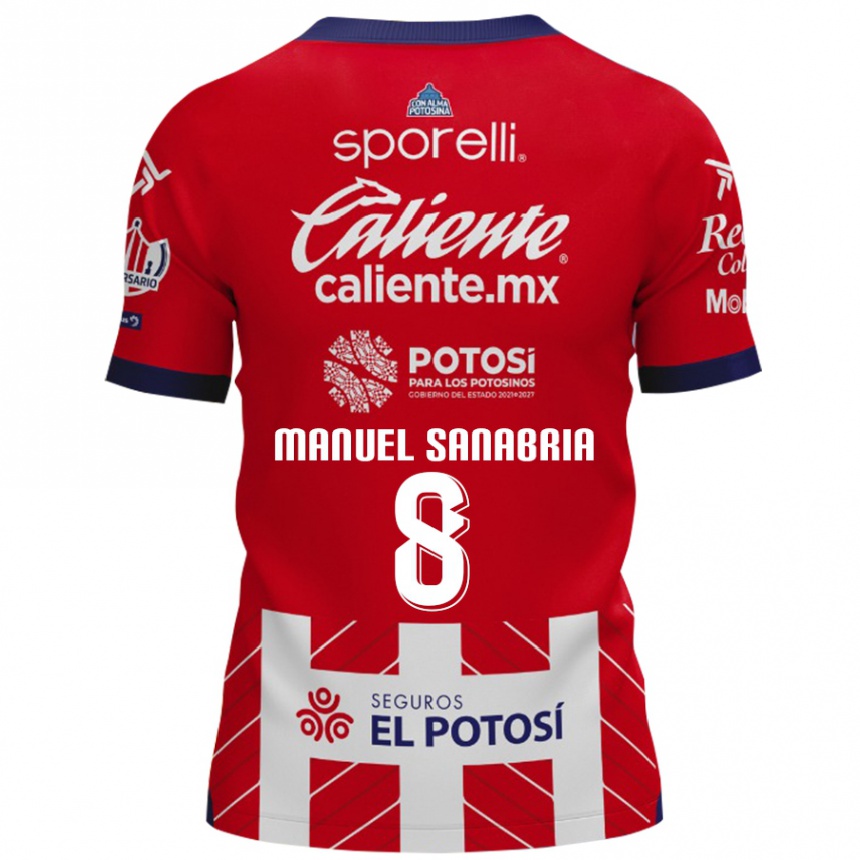 Men Football Juan Manuel Sanabria #8 Red White Home Jersey 2024/25 T-Shirt Uk