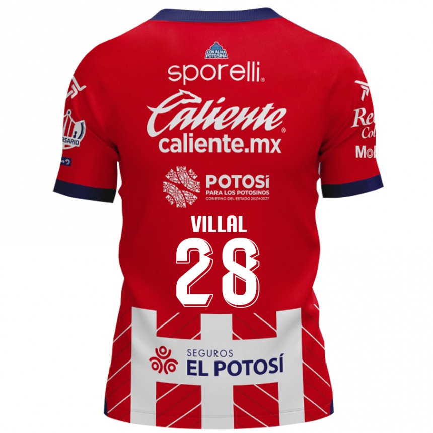 Men Football Jonantán Villal #28 Red White Home Jersey 2024/25 T-Shirt Uk