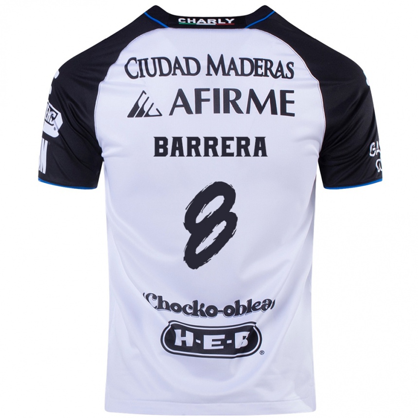 Men Football Pablo Barrera #8 Black Blue Home Jersey 2024/25 T-Shirt Uk