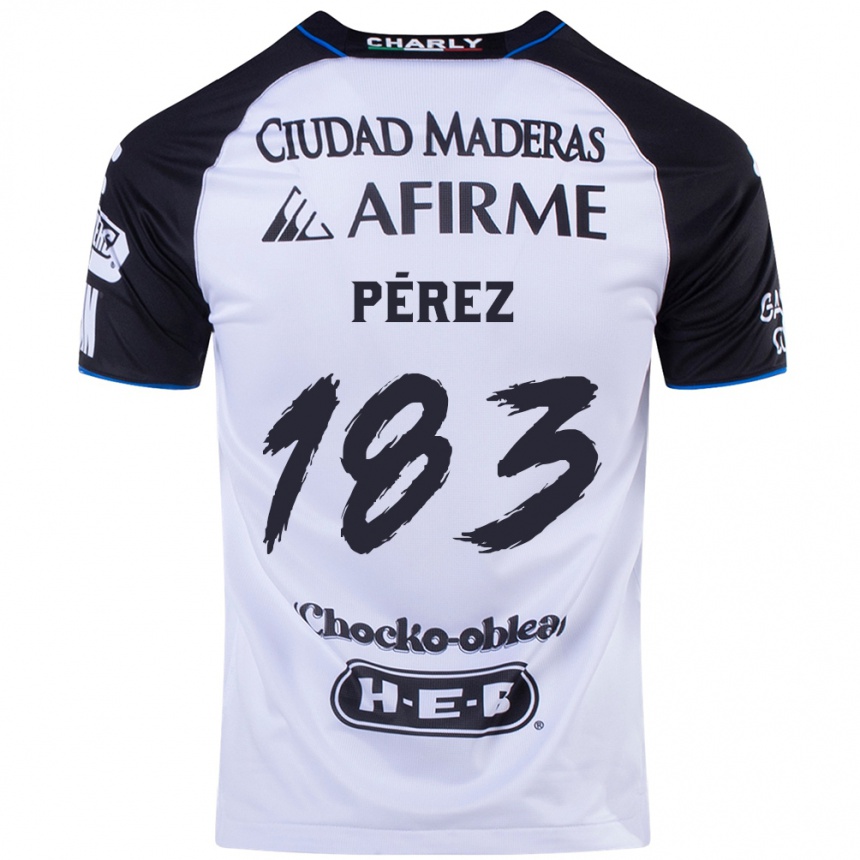 Men Football Aldahir Pérez #183 Black Blue Home Jersey 2024/25 T-Shirt Uk