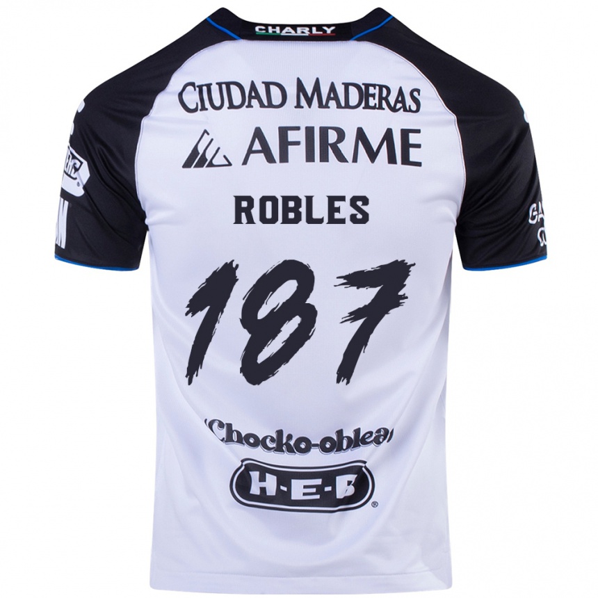 Men Football Juan Robles #187 Black Blue Home Jersey 2024/25 T-Shirt Uk