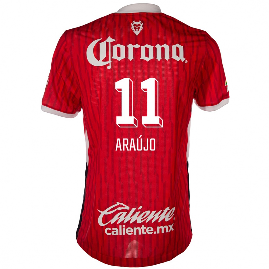 Men Football Maximiliano Araújo #11 Red White Home Jersey 2024/25 T-Shirt Uk