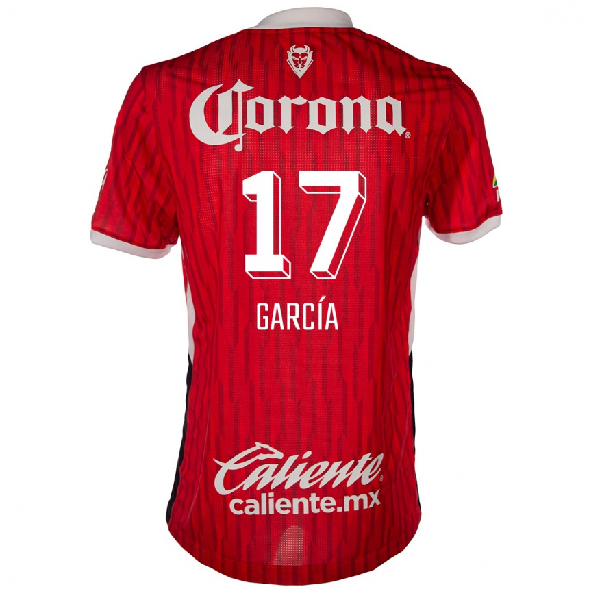 Men Football Brian García #17 Red White Home Jersey 2024/25 T-Shirt Uk