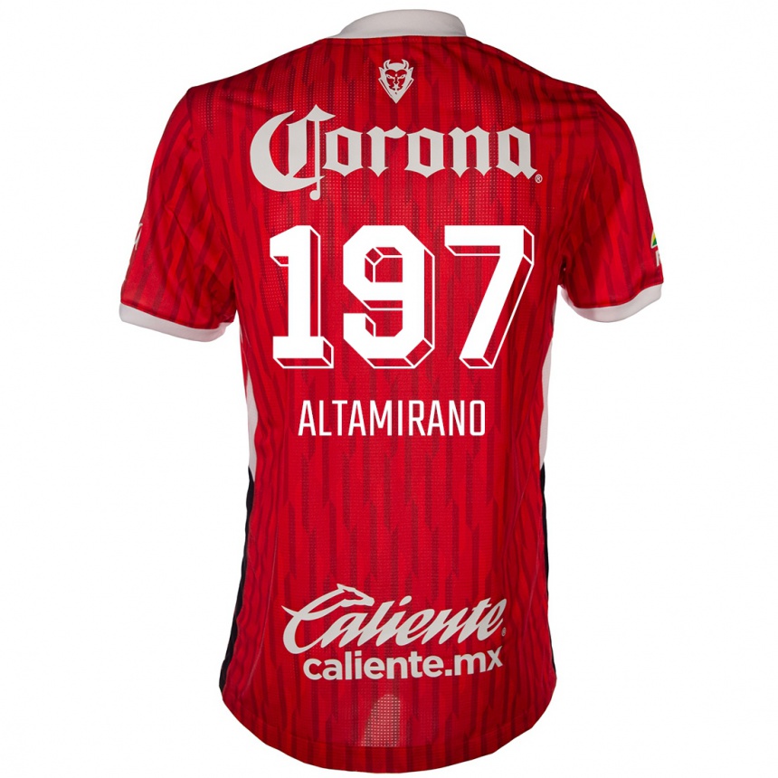 Men Football Óscar Altamirano #197 Red White Home Jersey 2024/25 T-Shirt Uk