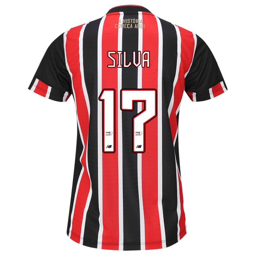 Men Football André Silva #17 Black Red White Away Jersey 2024/25 T-Shirt Uk