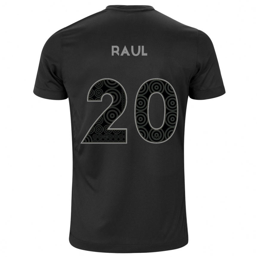 Men Football Pedro Raul #20 Black Away Jersey 2024/25 T-Shirt Uk