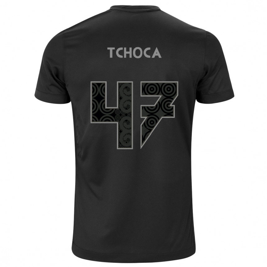 Men Football Tchoca #47 Black Away Jersey 2024/25 T-Shirt Uk