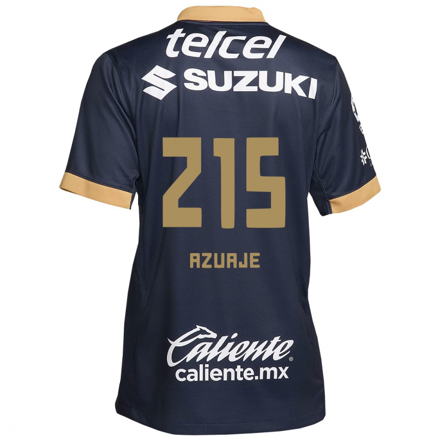 Men Football Ángel Azuaje #215 Obsidian Gold White Away Jersey 2024/25 T-Shirt Uk