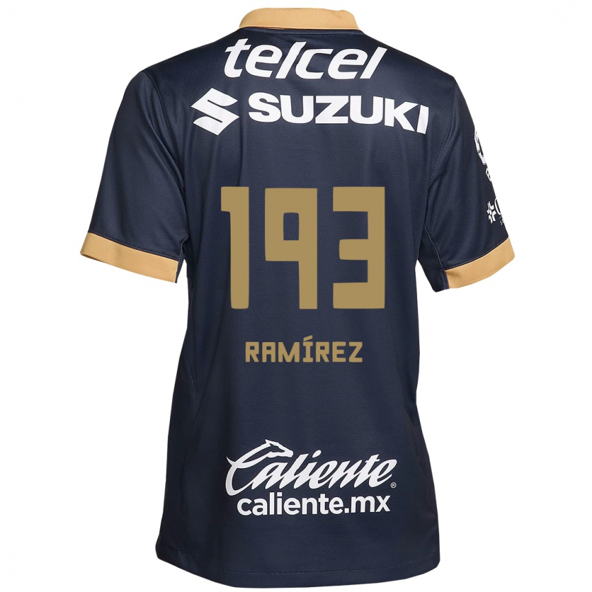 Men Football Héctor Ramírez #193 Obsidian Gold White Away Jersey 2024/25 T-Shirt Uk