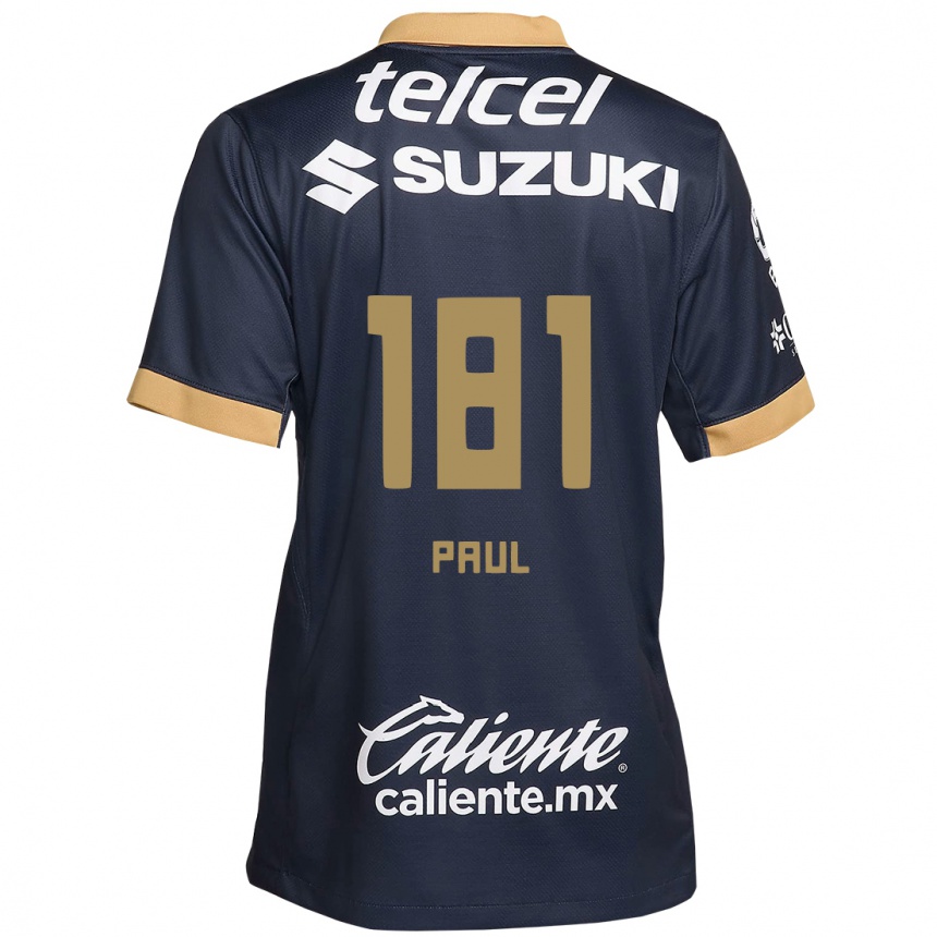 Men Football Miguel Paul #181 Obsidian Gold White Away Jersey 2024/25 T-Shirt Uk