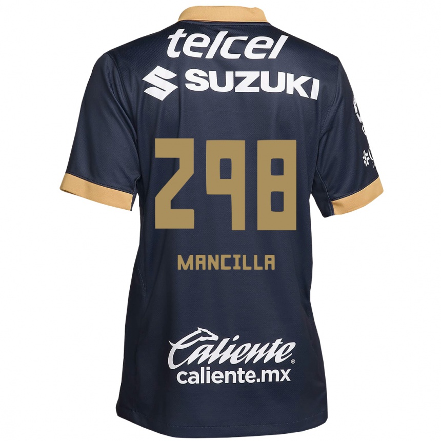 Men Football José Mancilla #298 Obsidian Gold White Away Jersey 2024/25 T-Shirt Uk