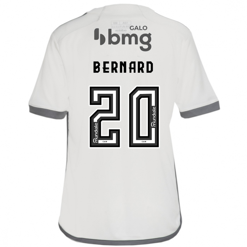 Men Football Bernard #20 Off White Away Jersey 2024/25 T-Shirt Uk