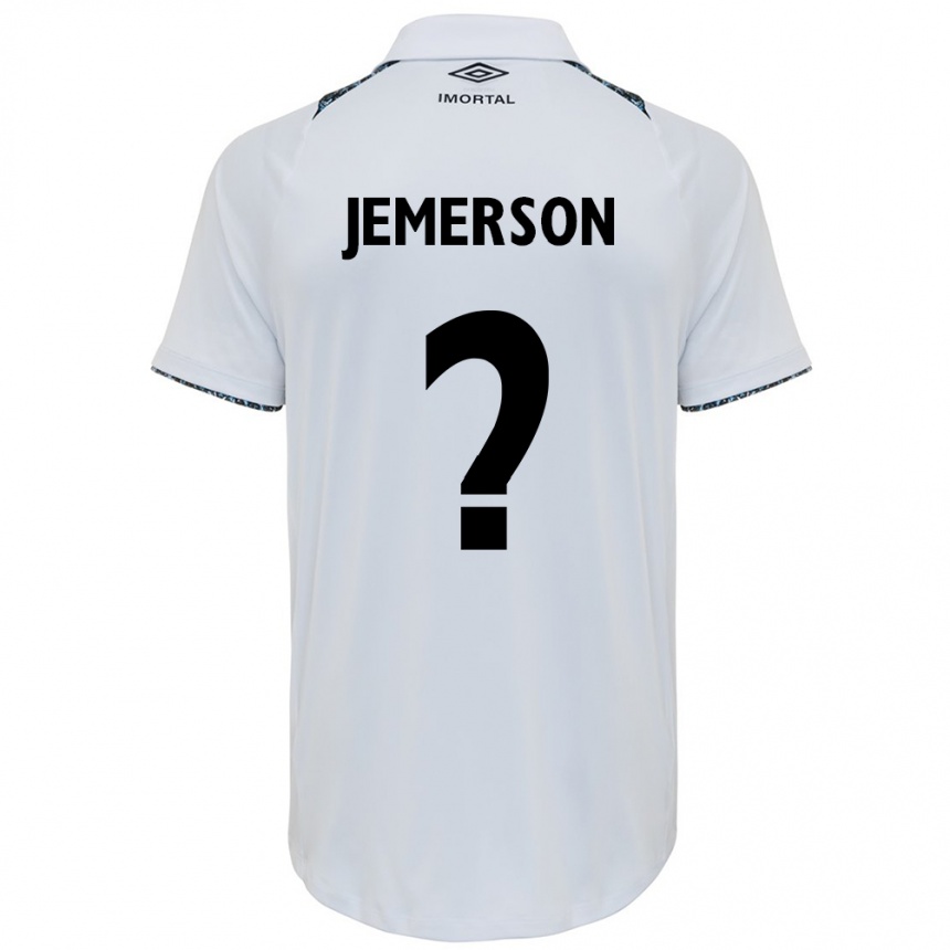 Men Football Jemerson #0 White Blue Away Jersey 2024/25 T-Shirt Uk