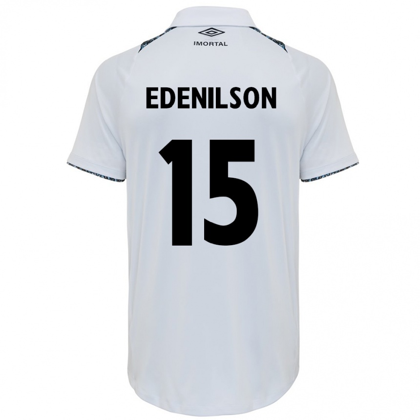 Men Football Edenilson #15 White Blue Away Jersey 2024/25 T-Shirt Uk