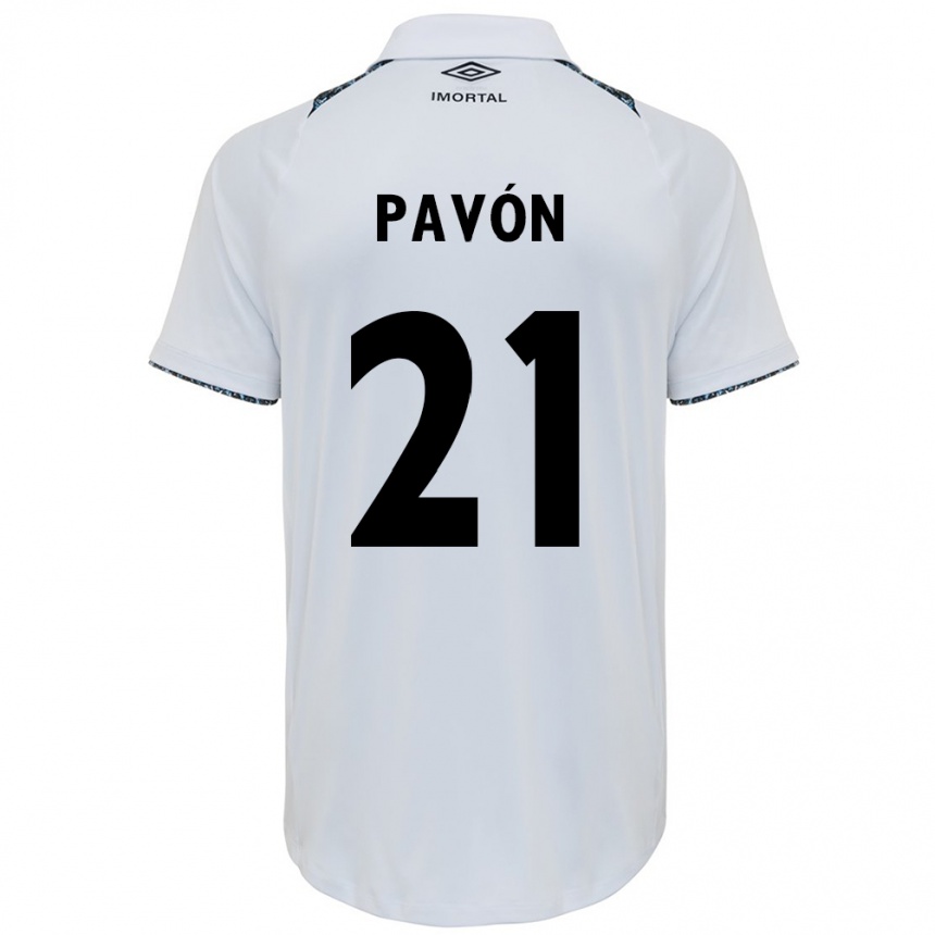 Men Football Cristian Pavón #21 White Blue Away Jersey 2024/25 T-Shirt Uk