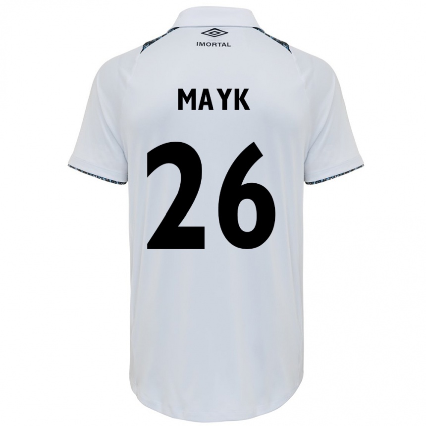 Men Football Mayk #26 White Blue Away Jersey 2024/25 T-Shirt Uk