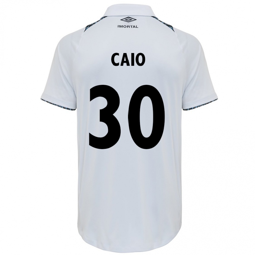 Men Football Rodrigo Caio #30 White Blue Away Jersey 2024/25 T-Shirt Uk