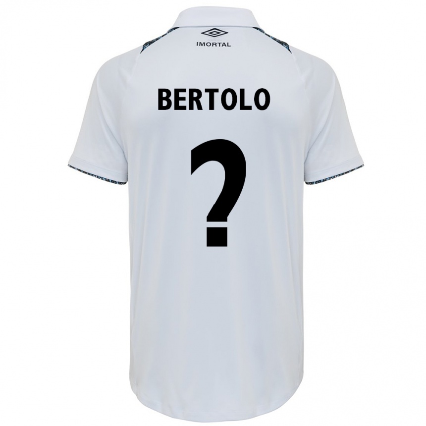 Men Football Mateus Bertolo #0 White Blue Away Jersey 2024/25 T-Shirt Uk