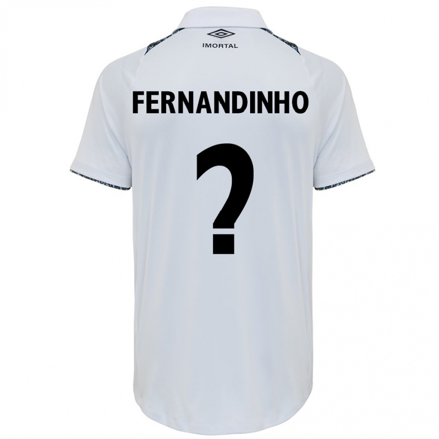 Men Football Fernandinho #0 White Blue Away Jersey 2024/25 T-Shirt Uk