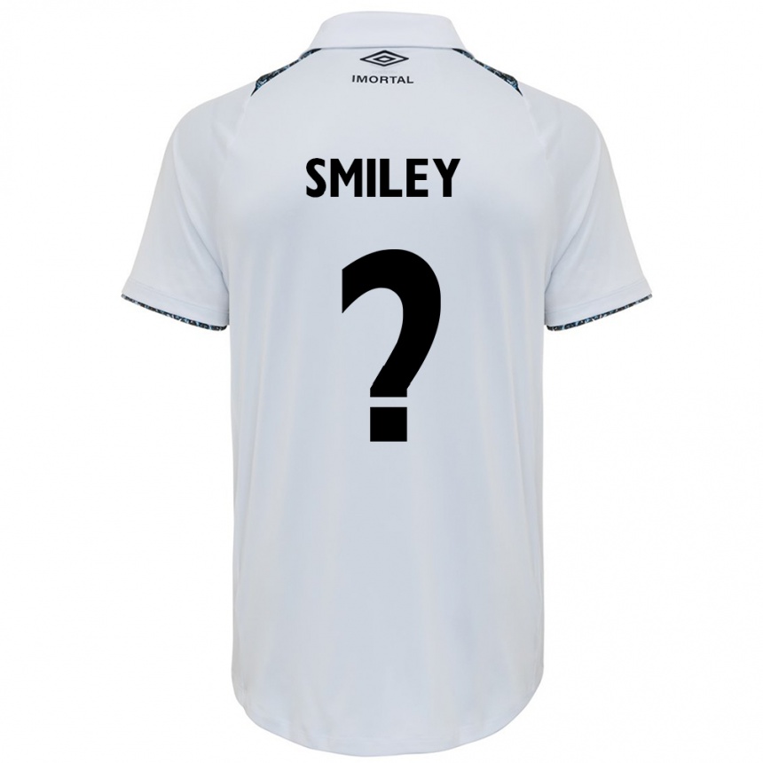 Men Football Smiley #0 White Blue Away Jersey 2024/25 T-Shirt Uk