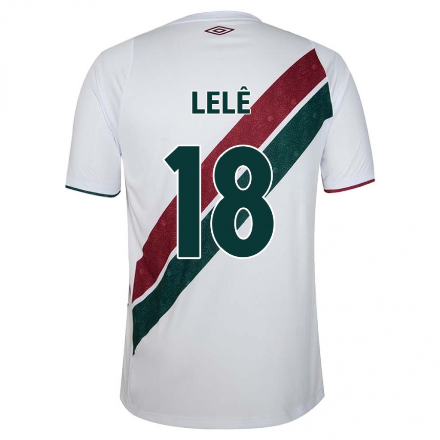 Men Football Lelê #18 White Green Maroon Away Jersey 2024/25 T-Shirt Uk