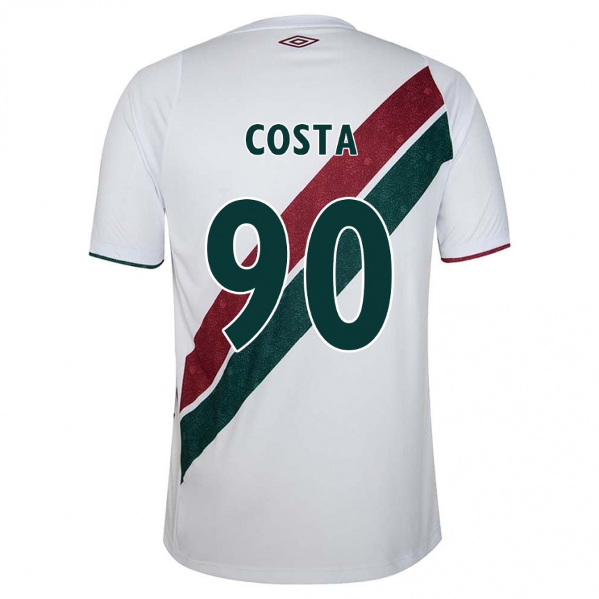 Men Football Douglas Costa #90 White Green Maroon Away Jersey 2024/25 T-Shirt Uk