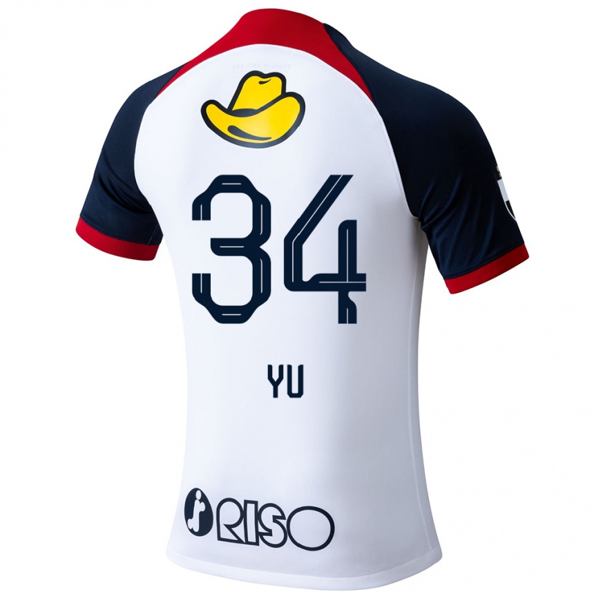 Men Football Yu Funabashi #34 White Blue Red Away Jersey 2024/25 T-Shirt Uk