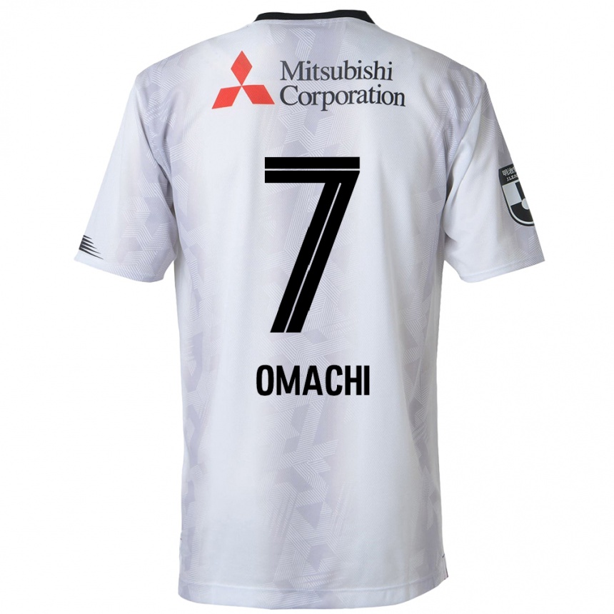 Men Football Hyugo Omachi #7 White Black Away Jersey 2024/25 T-Shirt Uk