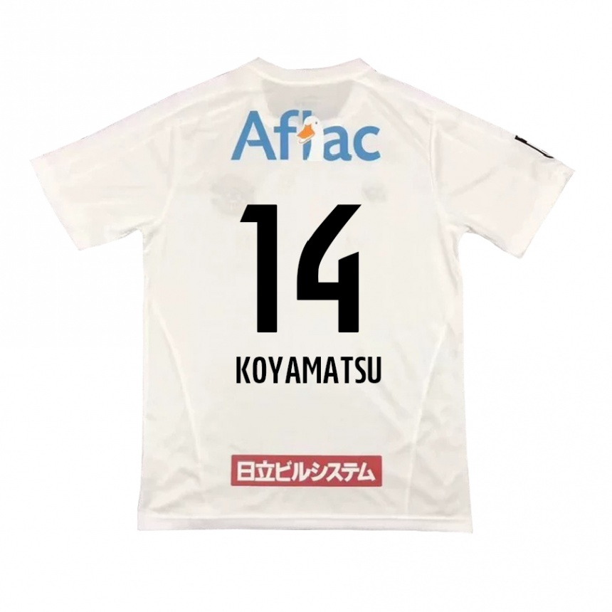 Men Football Tomoya Koyamatsu #14 White Black Away Jersey 2024/25 T-Shirt Uk