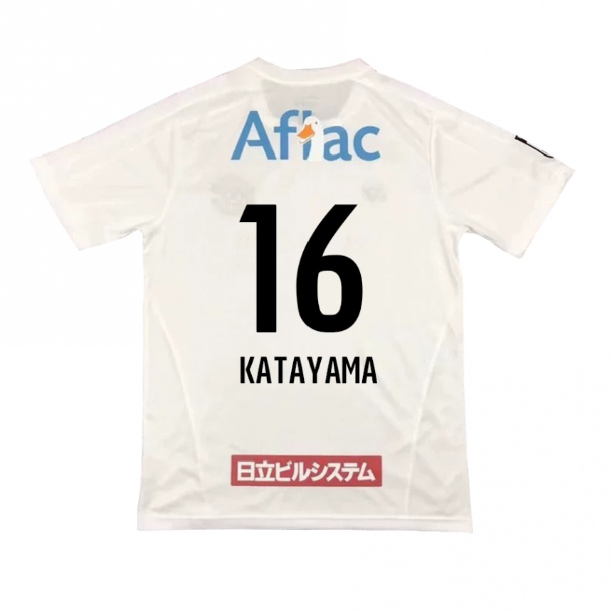 Men Football Eiichi Katayama #16 White Black Away Jersey 2024/25 T-Shirt Uk