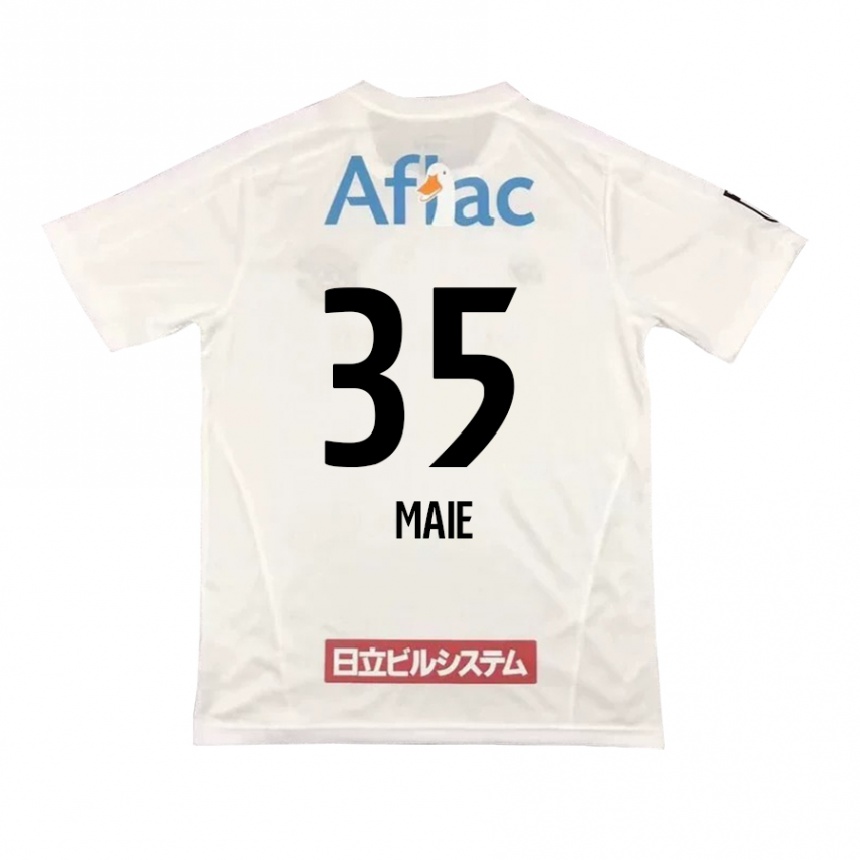 Men Football Hidetaka Maie #35 White Black Away Jersey 2024/25 T-Shirt Uk