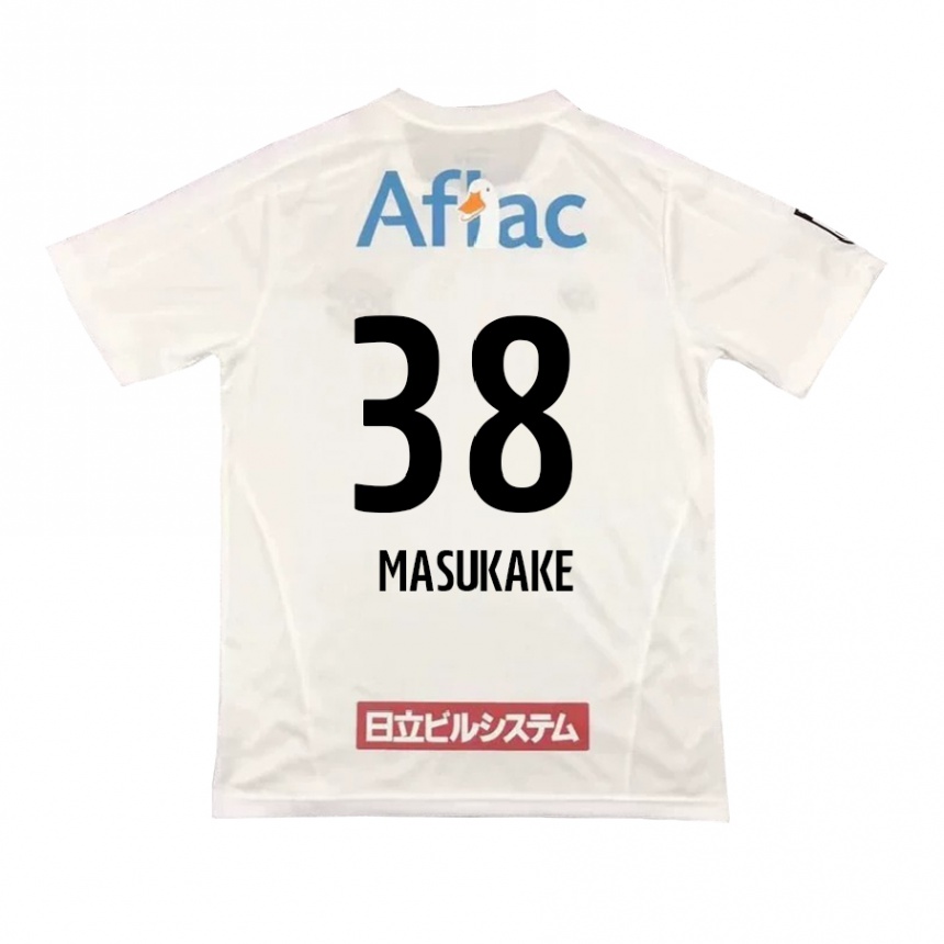 Men Football Yugo Masukake #38 White Black Away Jersey 2024/25 T-Shirt Uk