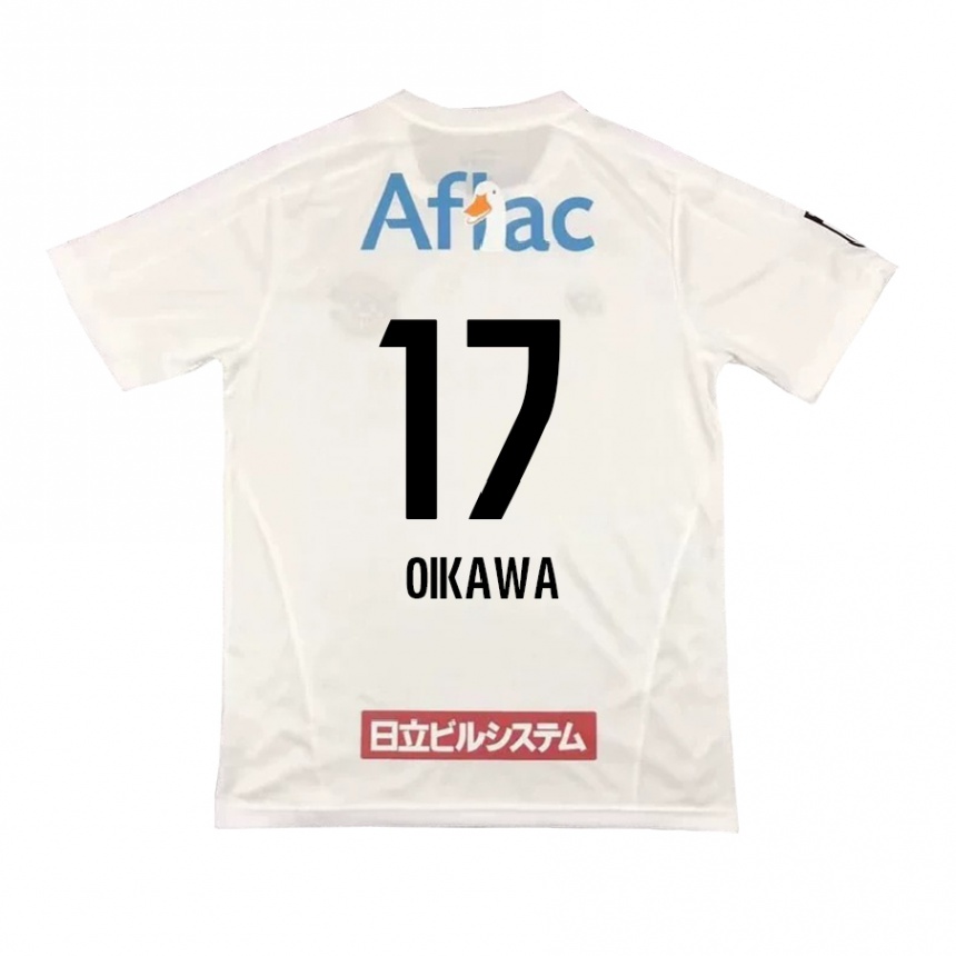 Men Football Koki Oikawa #17 White Black Away Jersey 2024/25 T-Shirt Uk