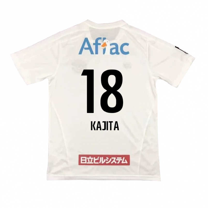 Men Football Kento Kajita #18 White Black Away Jersey 2024/25 T-Shirt Uk