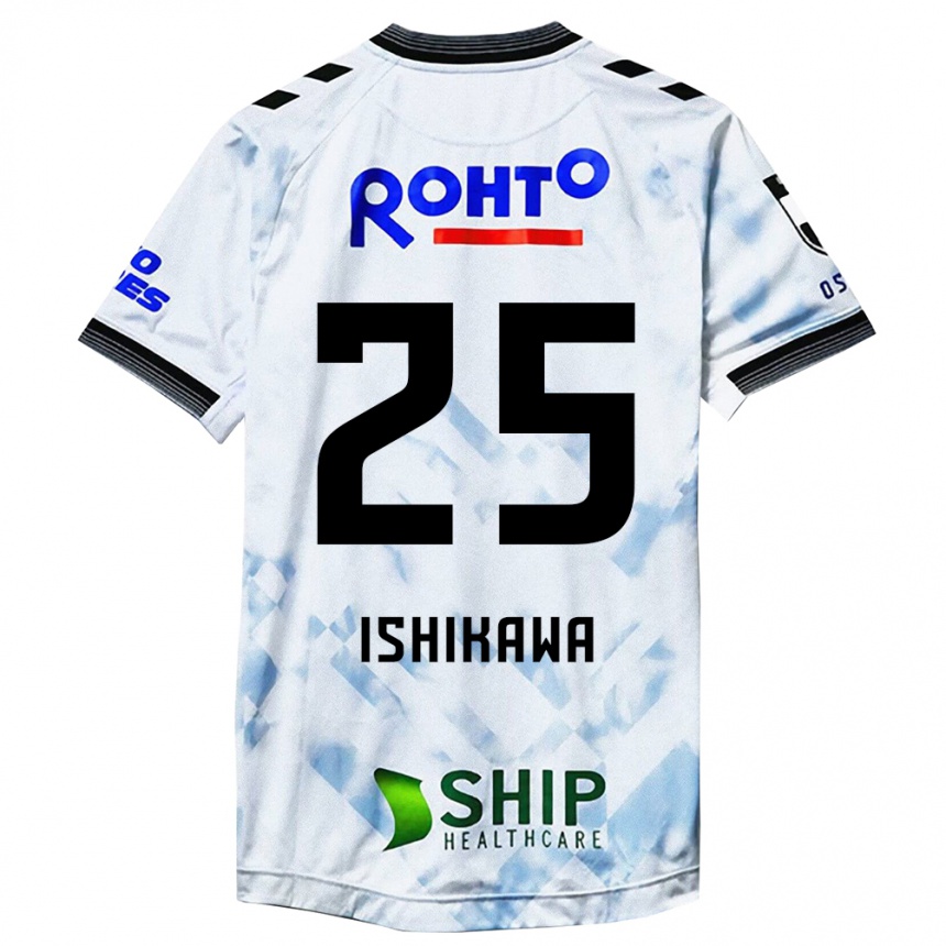 Men Football Kei Ishikawa #25 White Black Away Jersey 2024/25 T-Shirt Uk