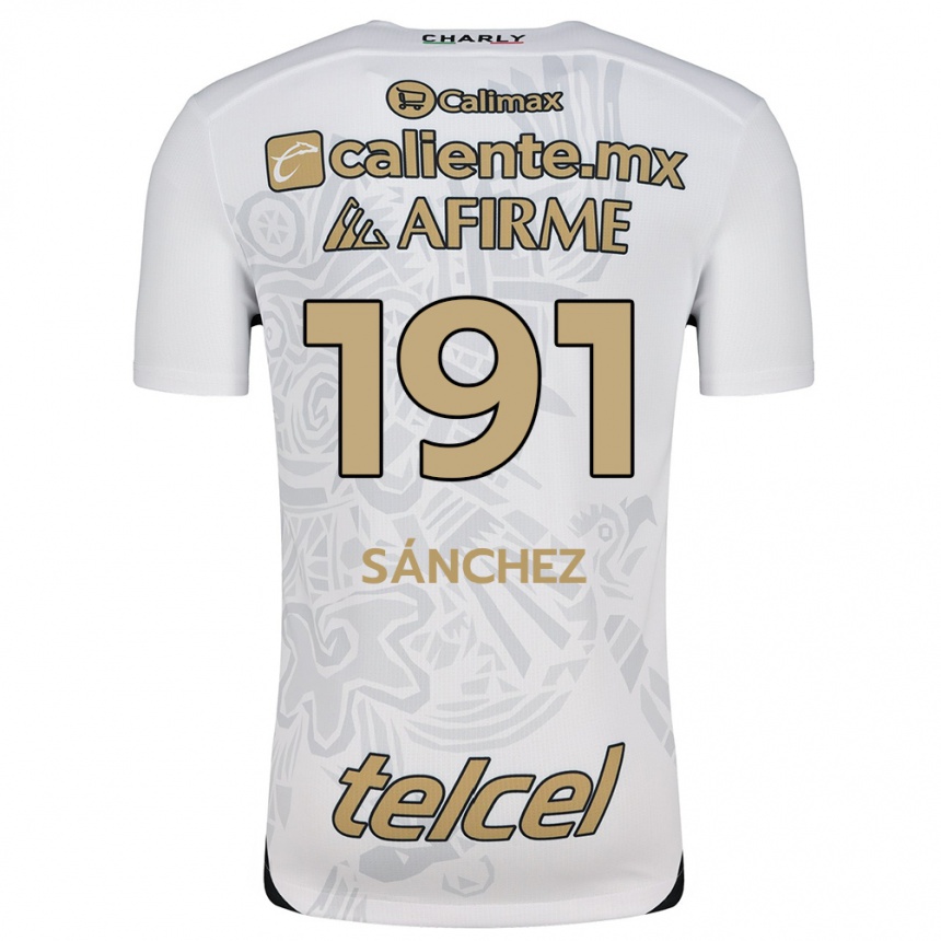 Men Football Diego Sánchez #191 White Black Away Jersey 2024/25 T-Shirt Uk