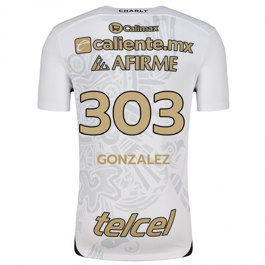 Men Football Osmar González #303 White Black Away Jersey 2024/25 T-Shirt Uk