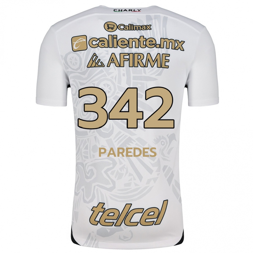 Men Football Santiago Paredes #342 White Black Away Jersey 2024/25 T-Shirt Uk