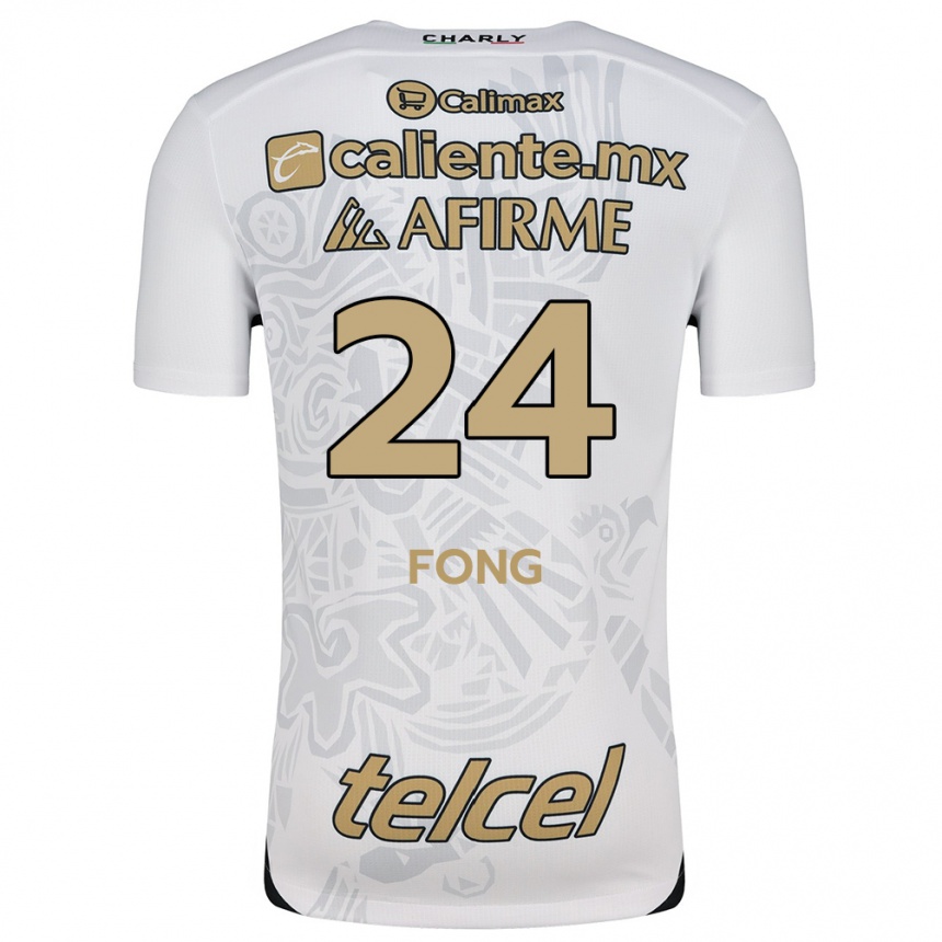 Men Football Michel Fong #24 White Black Away Jersey 2024/25 T-Shirt Uk