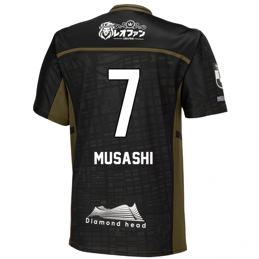 Men Football Musashi Suzuki #7 Black Green Away Jersey 2024/25 T-Shirt Uk