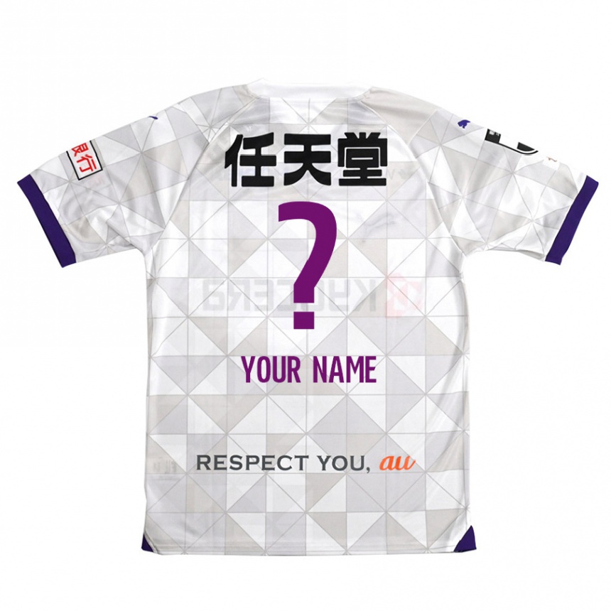 Men Football Your Name #0 White Purple Away Jersey 2024/25 T-Shirt Uk