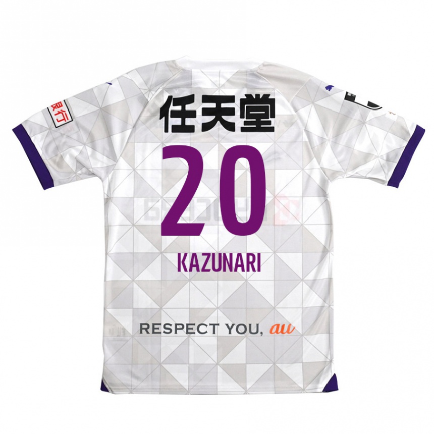 Men Football Kazunari Kita #20 White Purple Away Jersey 2024/25 T-Shirt Uk