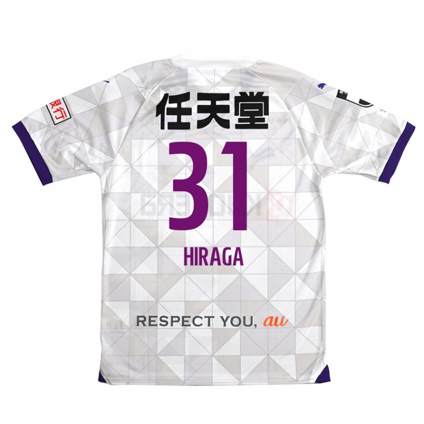 Men Football Sora Hiraga #31 White Purple Away Jersey 2024/25 T-Shirt Uk