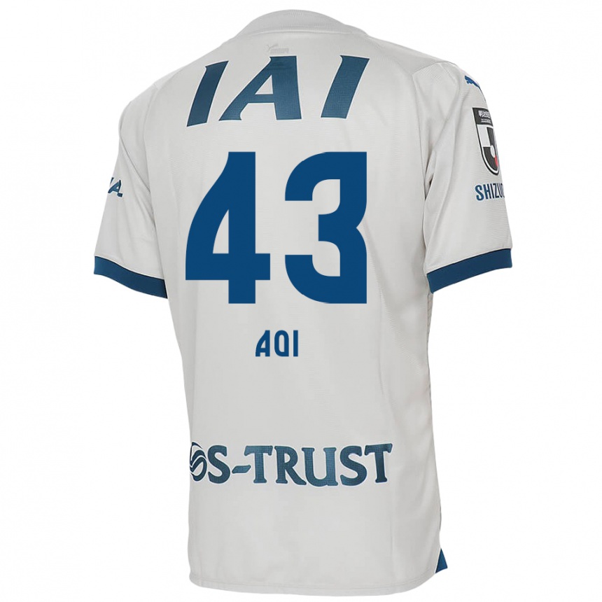 Men Football Aoi Ando #43 White Blue Away Jersey 2024/25 T-Shirt Uk